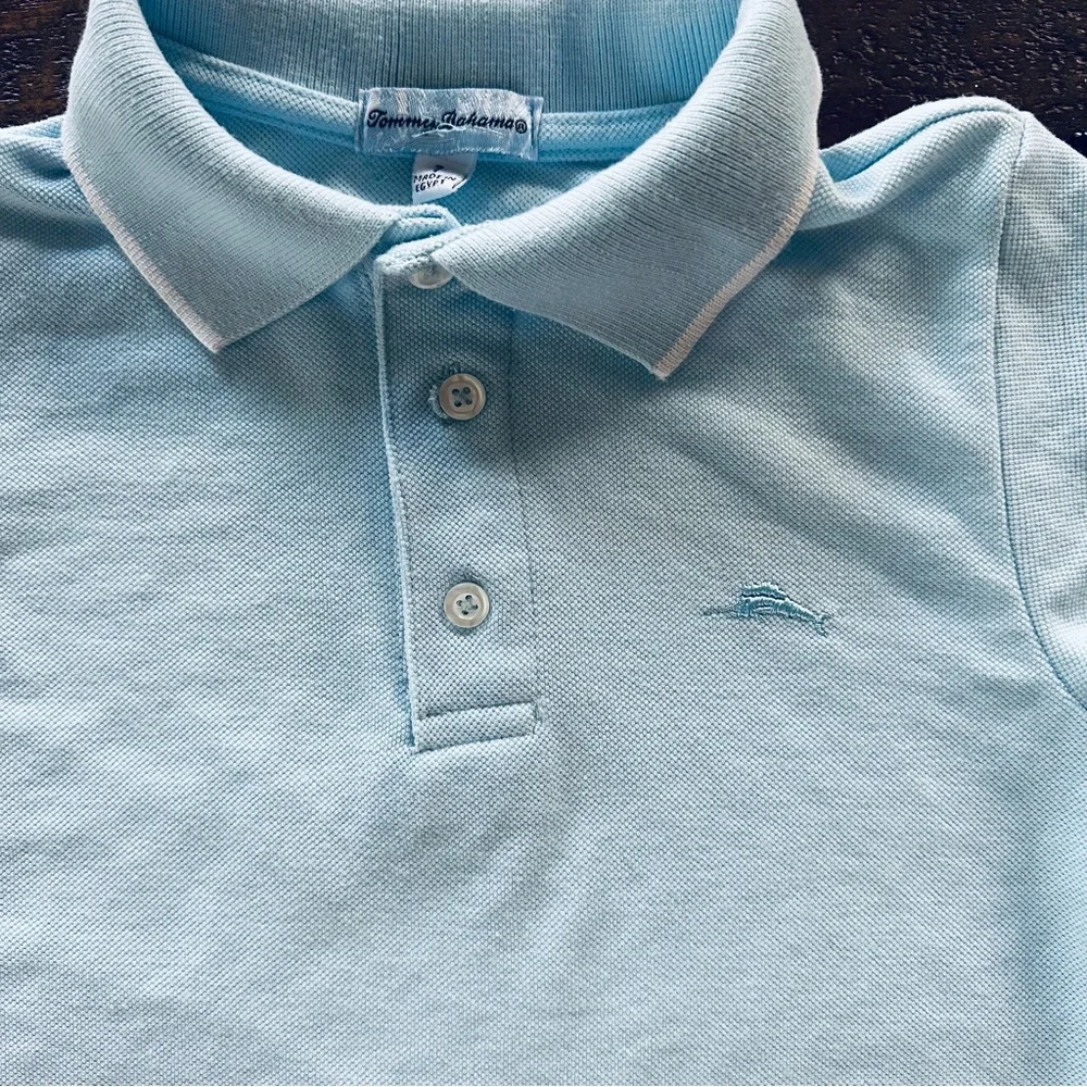 Tommy Bahama Blue Polo Shirt Relaxed Fit - Picture 3 of 6